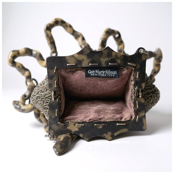 Gun Marie Nilsson Vintage Women's Bag. Shades of Brown. 7 1/2” x 6” - Picture 9 of 12